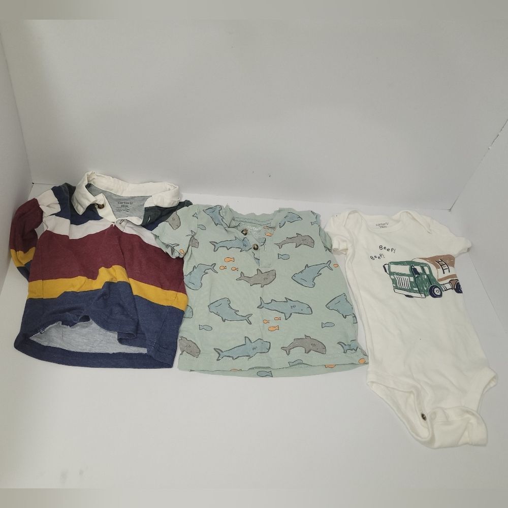 Carter's Size 18 Months Baby Boy 3 Shirt Bundle